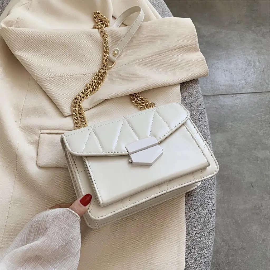 

Chain Small PU Leather Flap Bags For Women 2020 New Elegant Solid Color Crossbody Shoulder Handbags Travel Cross Body Bag Totes