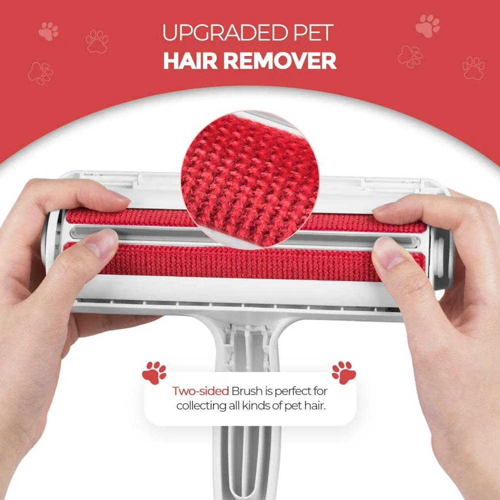 New Pet Hair Removal Brush Clothes Sofa Fuzz Sticky Fabric Hair Remover Brush Tool Portable Roller Cleaning Device