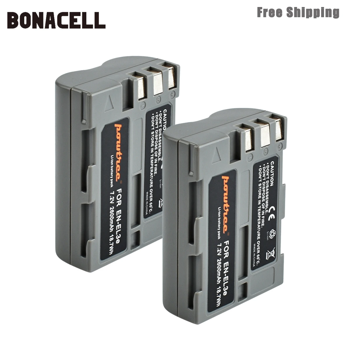 2600mAh EN-EL3e EN EL3e EL3a ENEL3e Digital Camera Battery for Nikon D300S D300 D100 D200 D700 D70S D80 D90 D50 L50 Rechargeable Battery Camera Battery Action Camera Battery