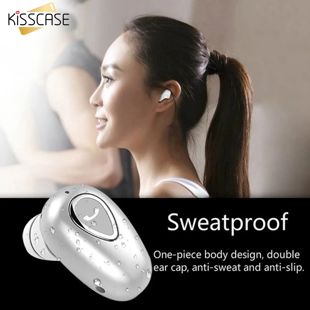 KISSCASE Bluetooth 5 0 Wireless Earphone 6D Bass Stereo In Ear Headset Handsfree Touch Control Earbuds With microphone Earphones
