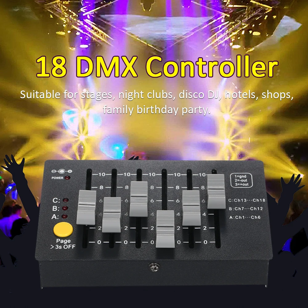 0,5 Вт мини DMX-18 сценический контроллер DMX 512 консоль DJ оборудование осветительное приспособление для DJ шоу паб клуб KTV бар вечерние светильники
