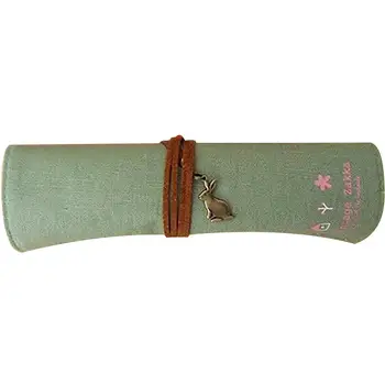 

Canvs Bag Holder School Supplies Pen Pouch Canvas Pen Wrap Roll Makeup Cosmetic Brush Pen Storage Stationery Student Supplie