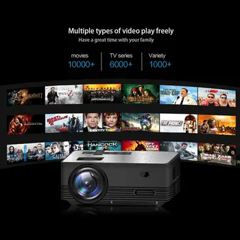 

1280*720P HD Projector Mini Portable Projector LED Video Cinema Beamer for Home Theatre Office Demo Miniature Projector