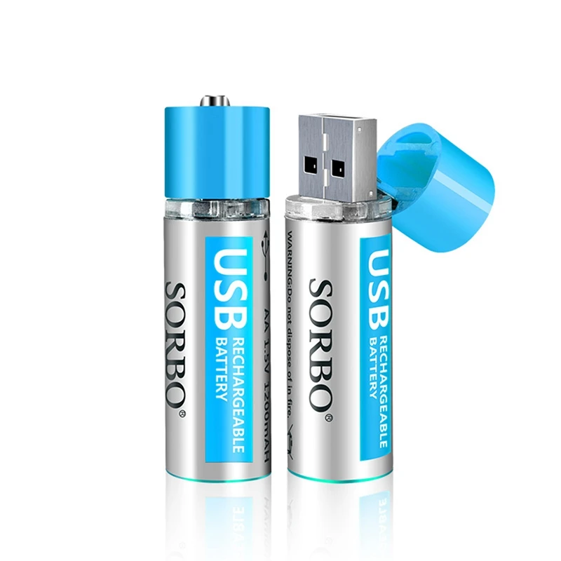8x USB перезаряжаемые AAA/AA литиевые батареи-Micro-usb зарядный порт, 1,5 В/400 мАч/1,5 В/1200 мАч, Предварительно заряженный, 1000 цикл