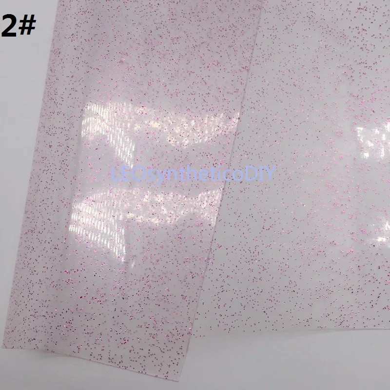 1 шт, 21X29 см, TPU кожа, прозрачный TPU с блестками для изготовления луков LEOsyntheticoDIY T345