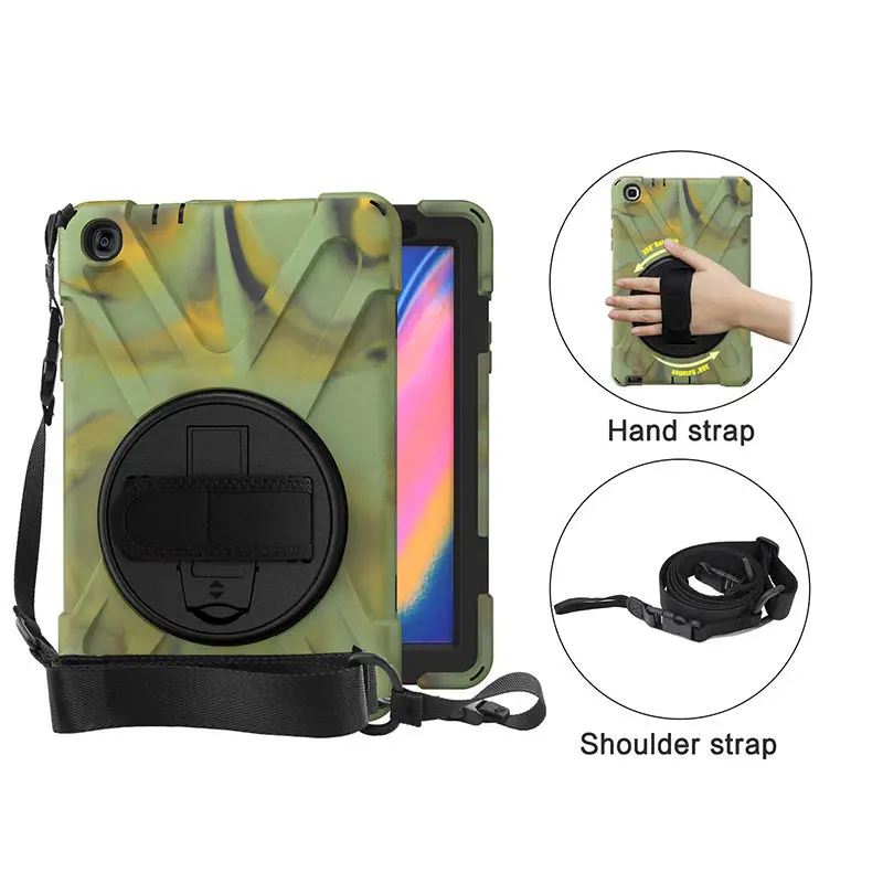 camouflage Чехол для Samsung Galaxy Tab A 8,0 с S Pen 8,0 SM-P200 P200 P205 чехол Funda противоударный сверхмощный с ремешком на запястье - Цвет: camouflage