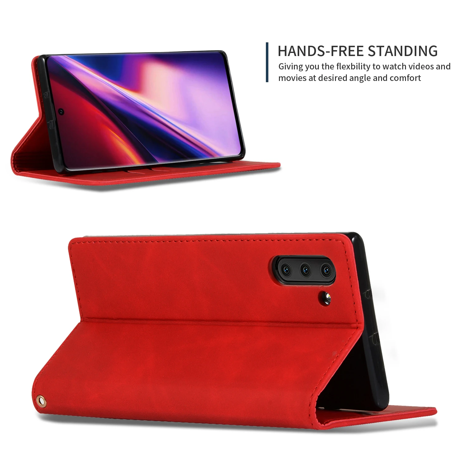 20pcs/lot High grade Business 2 card flip leather cover for samsung galaxy Note 8 9 10 10 Pro stand cover case