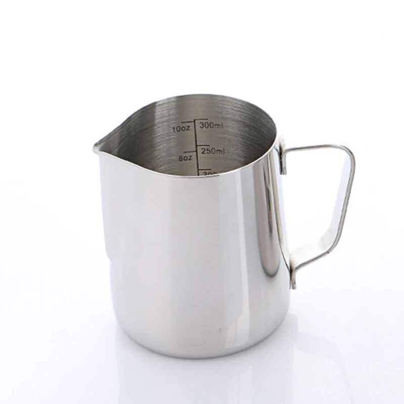 

Stainless Steel Coffee Pitcher 350ml/600ml Home Kitchen Frothing Milk Foam Mug Coffee Latte Art Jug Cup