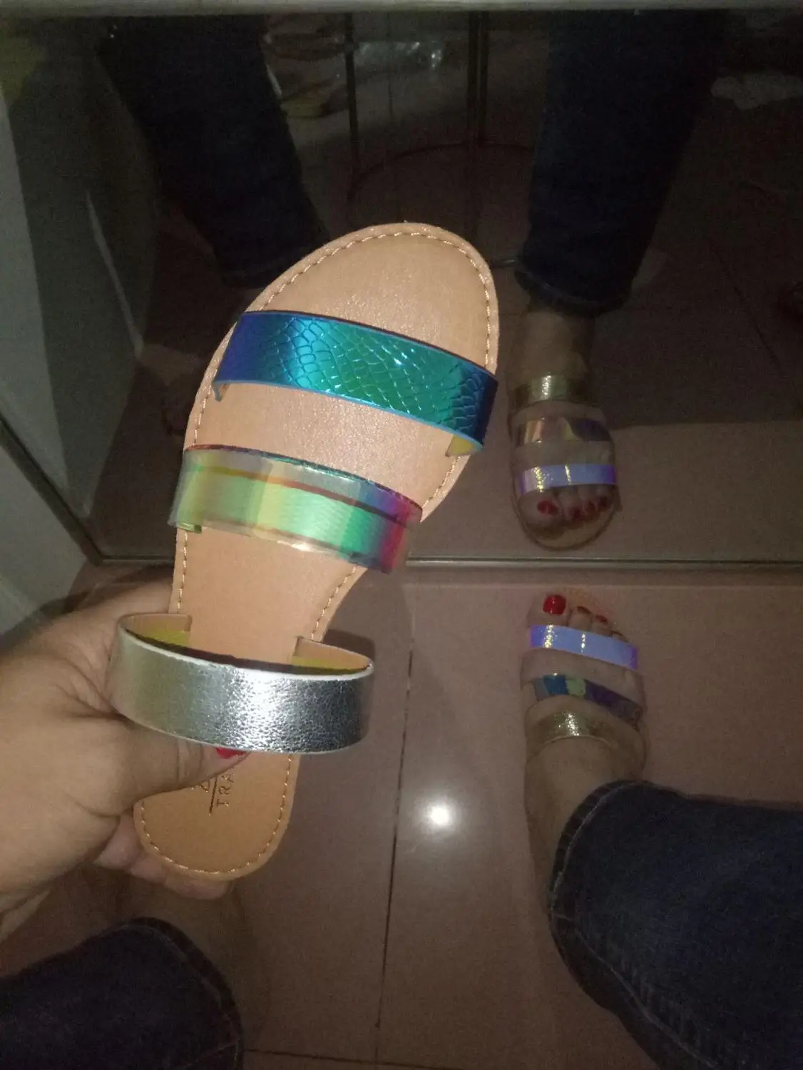 beach slippers Новинка года; шлепанцы на плоской подошве с открытым носком; женские шлепанцы; сезон лето; женская повседневная обувь на полой подошве без застежки; пляжная женская обувь; Zapatos mujer - Цвет: beach slippers