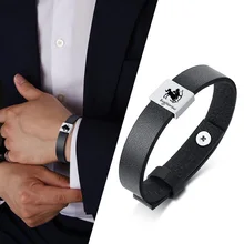 Cutsom Созвездие мужской браслет персонализированные натуральная кожа wrap Wristand Подарок для папы для него