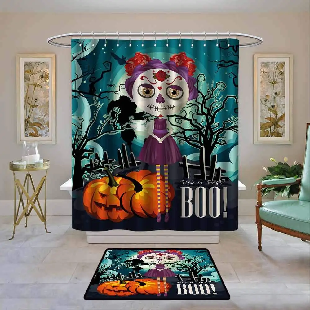 Мультяшная девушка с сахарным черепом макияж Ретро сезонные художественные