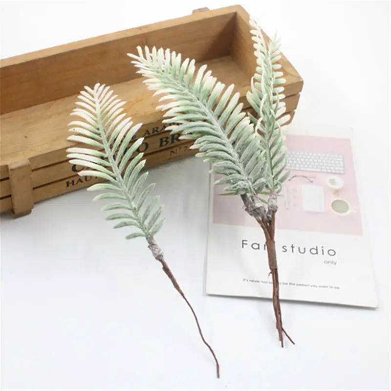 1pcsmulacion planta verde hoja de eucalyptus imitación rama seca искусственный flor falsa boda Fotografia prop Decoration del hogar