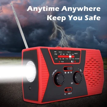 

Weather Noticing Accessaries Supplies Portable Hand Crank Solar Emergency Radio AM/FM/NOAA Outdoor Alarm Radiogram
