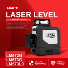 UNI-T лазерный уровень с лазером зеленого цвета 3dlaser 12 линий 8 линий 360 градусов авто-Балансирующий перекрестный лазерный измеритель уровня LM572G LM573G LM573LD