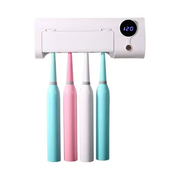 

1 Pcs UV Light Antibacteria Toothbrush Automatic Toothpaste Dispenser Sterilizer Toothbrush Holder Cleaner USB Charging