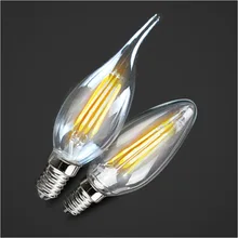 От производителя винтажная лампа Эдисона E14 Эдисон Винт 2W4WLED Свеча лампа хрустальные подвесные свечи лампа