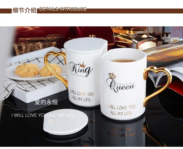 2pcs Set China Ceramic Couple Cup