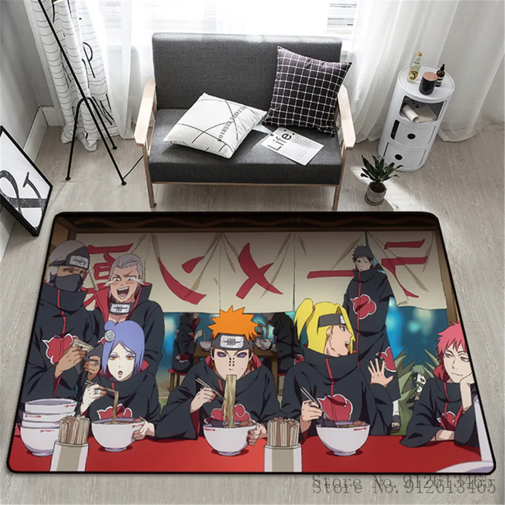 quilt 3D Cartoon Naruto Anime Anime Ninja Uzumaki Uchiha Print Floor Mats area rug Carpets Mats Floor Rug For Living Room Non-slip fitted sheet