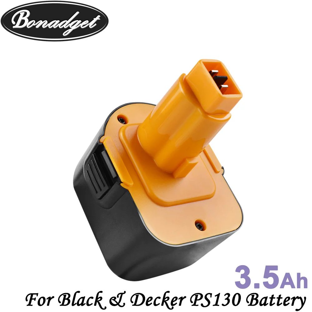 Никель металлогидридный аккумулятор Bonadget 12 В 3500 мАч для Black & Decker PS130 A9252 A9275 HP331 HP331K