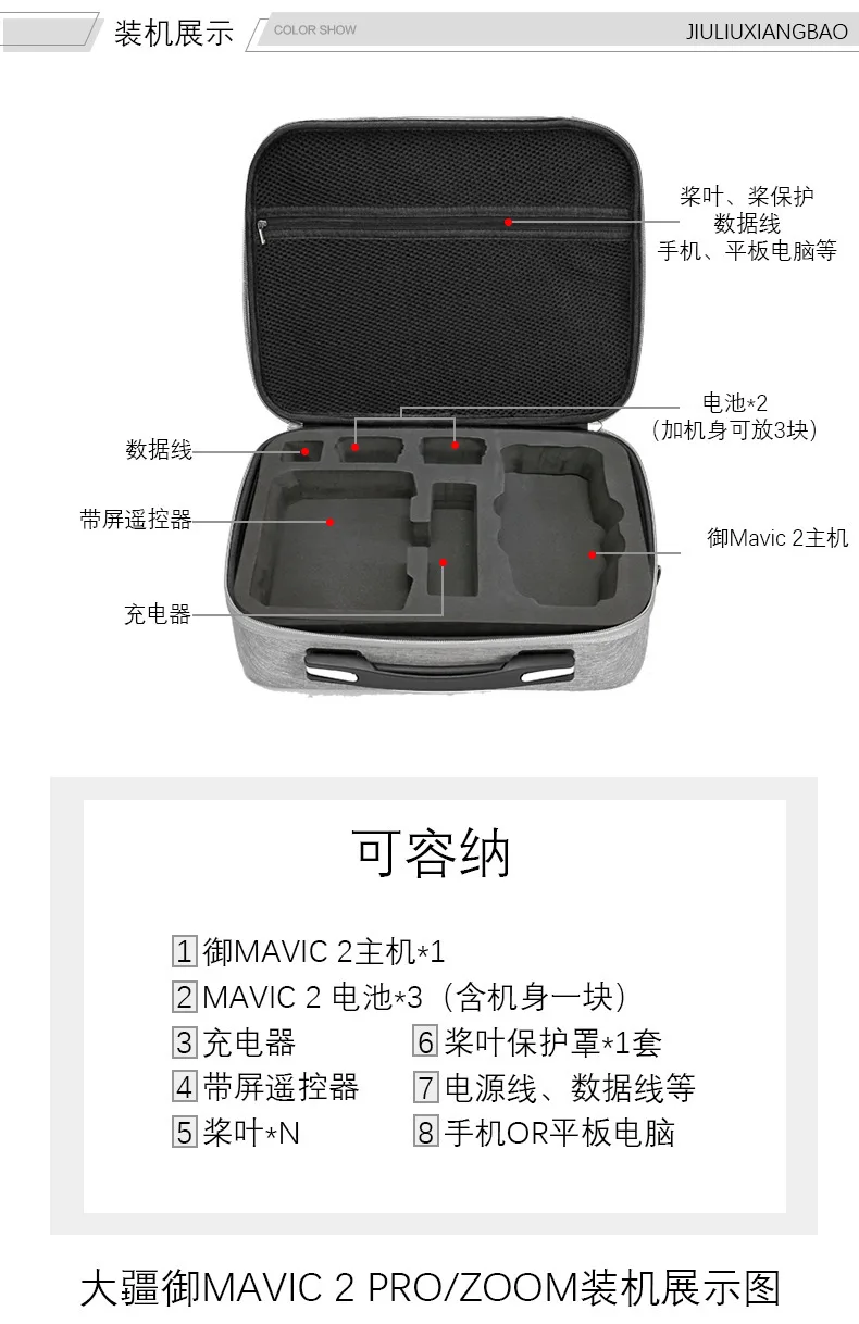 DJI Mavic 2 Pro/Zoom YULAI 2 с экраном ящик для хранения пультов дистанционного управления Водонепроницаемый чемодан сумка на плечо