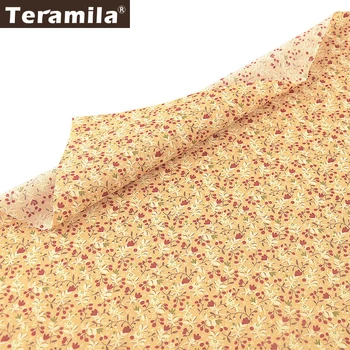 

Teramila 100% Cotton Poplin Fabric Printed Flower Telas Ankara Fabric Tissus Au Metre DIY Dress Skirt Clothing Patchwork Stoffen