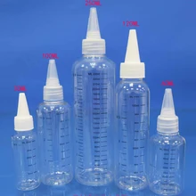 5pcs 30ml/60ml/100ml/120ml/250ml/500ml Frascos Conta-gotas de Plástico PET E suco Líquido Recipientes Apontado Top Cap Tinta de Tatuagem Pigmento