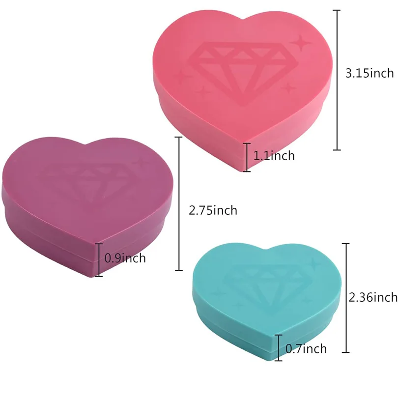 5D Diamond Painting Tool Heart-Shaped Drill Diamond Tray Box Embroidery Accessories Large Capacity Tray Drill Plate diamond painting diamond painting accessories diamond painting accessory box