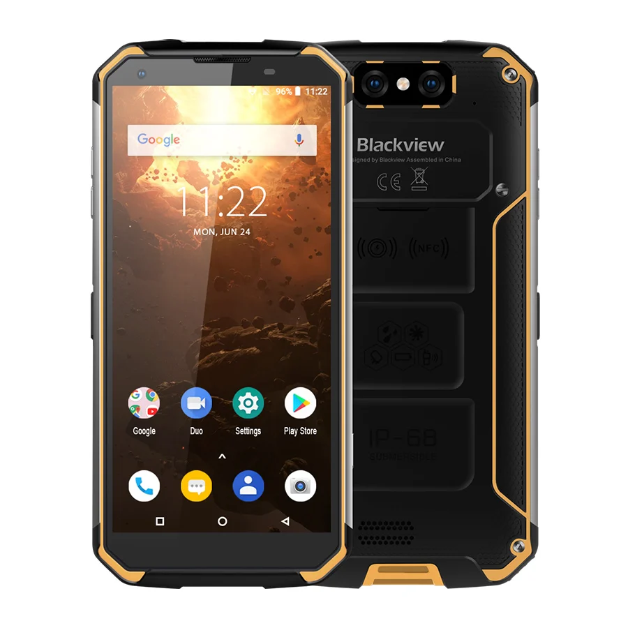Yellow Blackview BV9500 plus смартфон p70 Octa Core 5," 18:9 FHD экран IP68 водонепроницаемый мобильный телефон 10000 мАч 4 Гб 64 Гб мобильный телефон - Цвет: Yellow