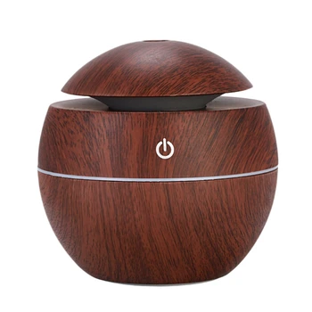 

Usb Wood Grain Essential Oil Diffuser 130Ml Ultrasonic Humidifier Household Aroma Diffuser Aromatherapy Mist Maker with Led