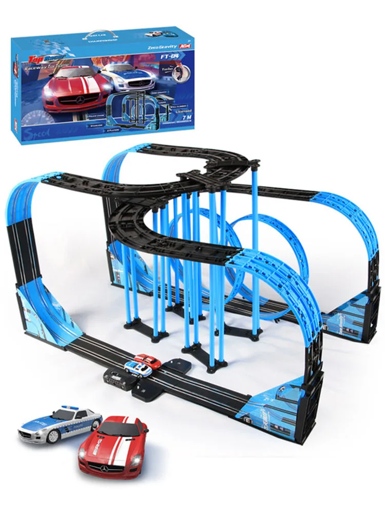 

Technic Soniced Stormed Track Car Building Block Remote Control Rail Car Race Rollered Brick Coastered Toys