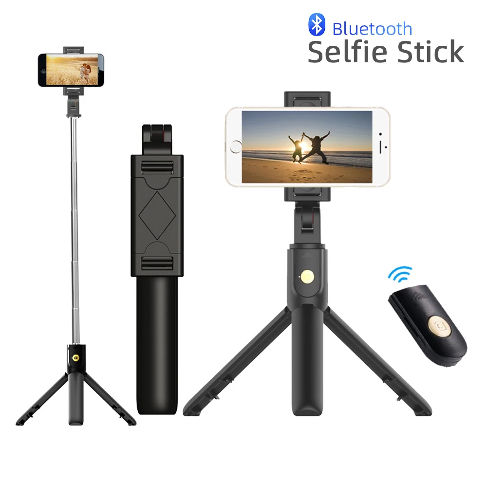 

Wireless Bluetooth Selfie Stick Foldable Mini Tripod Shutter Remote Control for IOS Android Handheld Selfie Stick Phone Holder