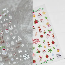 

2021 New Craft Sticker 5D Nail Art Sticker Ultra-thin Three-dimensional Relief Christmas Snowman Nail Art Decoration Sticker