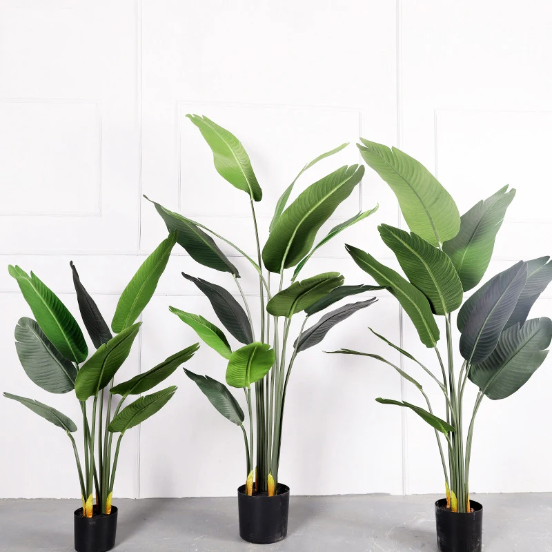 販売 人工バナナの木大きな偽の緑の植物熱帯カメ竹鉢植えホテルの庭の家屋内と屋外の家具 人気絶頂 Uinsaizu Ac Id