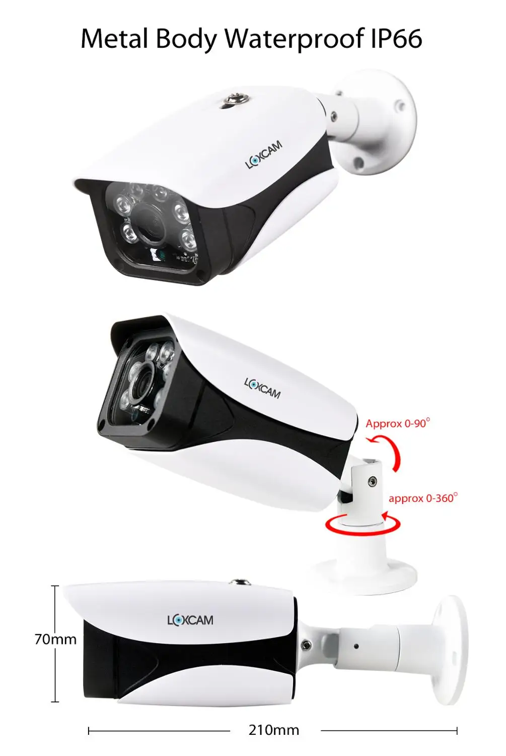LOXCAM H.265+ 4MP камера безопасности Система 16CH 4MP Крытая наружная Водонепроницаемая ИК камера ночного видения домашний комплект видеонаблюдения