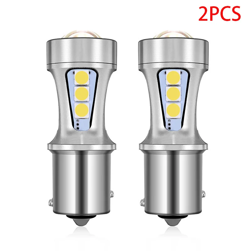Светодиодный светильник s Bulb S25 1156 P21W BA15S автомобильный тормозной светильник s, сигнальный светильник поворота, Автомобильный задний светильник, противотуманные фары, задние аксессуары для ламп - Испускаемый цвет: 1156 White 2pcs