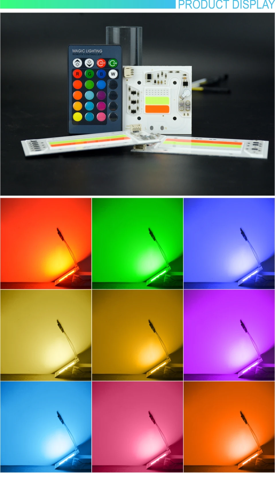 30 Вт 50 Вт RGB светодиодный COB Чип 220 В без необходимости драйвер COB светодиодный чип лампы чипы для прожектора садового квадратного освещения