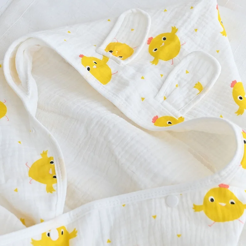 Newborn Baby Boy Girl Bathrobe Towel 100% Cotton Infant Toddler Child Cartoon Hooded Bathrobe Cloak Baby Blanket