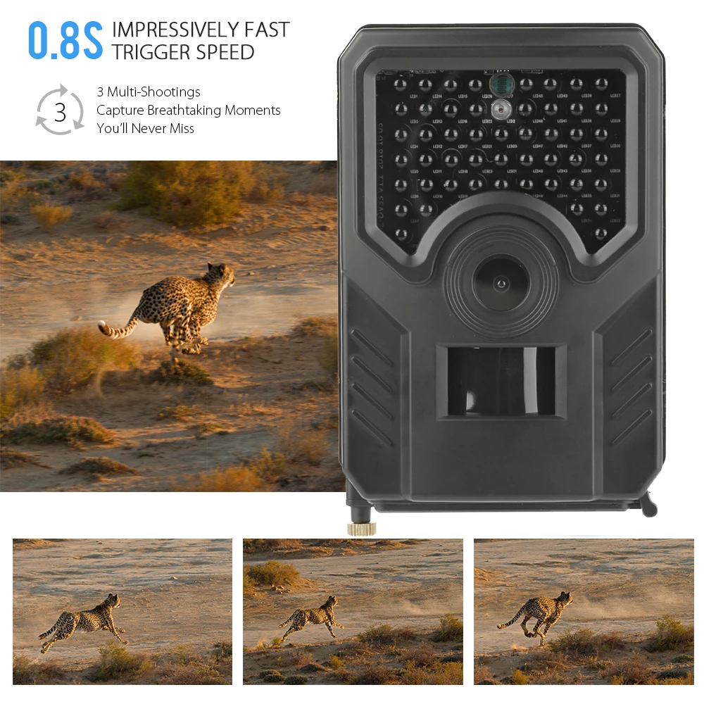 12MP 1080P Trail камера охотничья камера наружная дикая скаутская камера с PIR датчиком 65ft инфракрасного ночного видения Водонепроницаемая