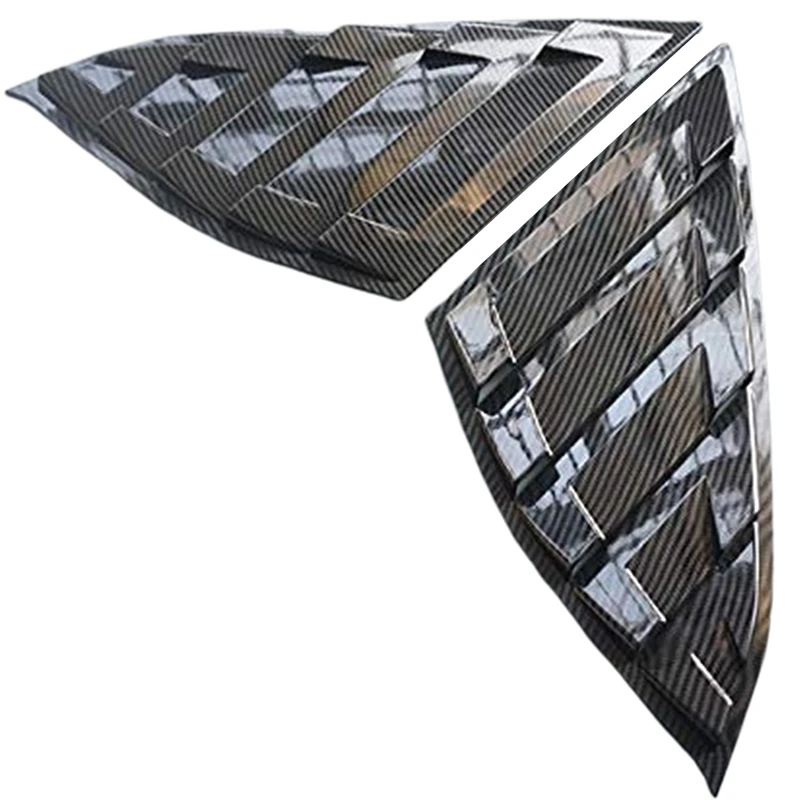 

2X Sport Style Carbon Fiber Print Quarter Window Scoops Louvers for Honda Accord Sedan 2018 2019