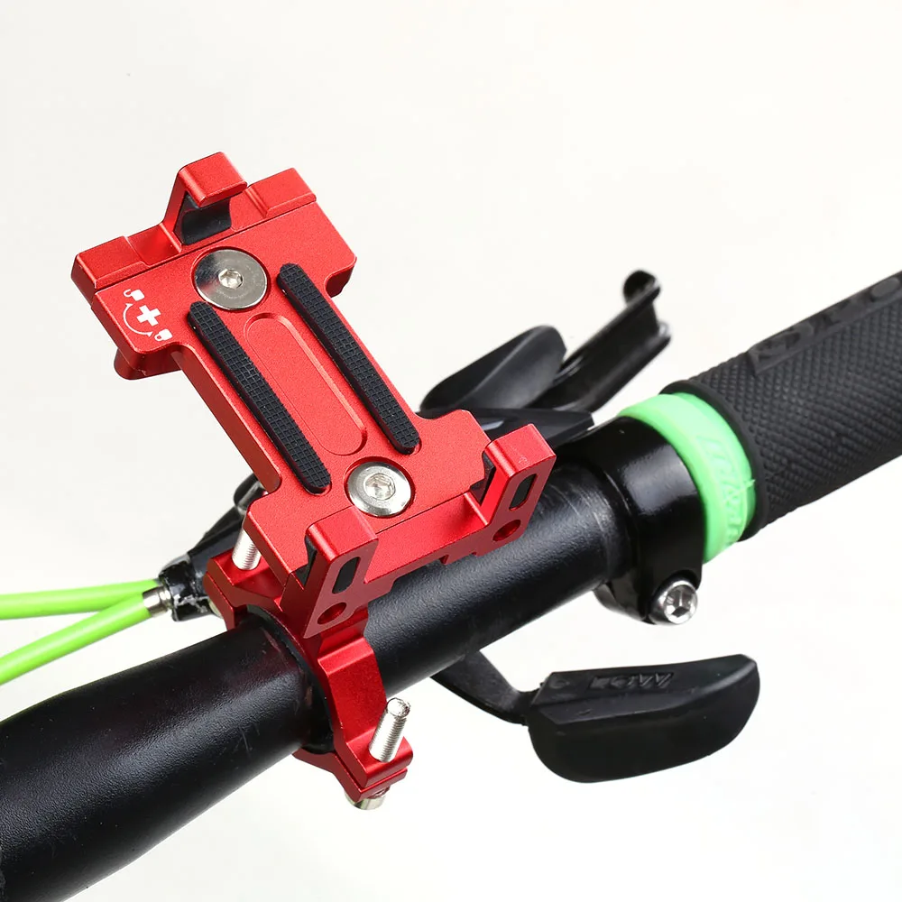 MTB Bike Phone Holder Mount Adjustable Cycling Phone Cradle 3.5 to 7IN Cellphone Clamp 360 Rotatable Rack