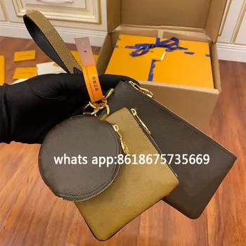 

Brown handbag 2020 ladies fashion designer wallet top quality metal bag chain card case key case brown 52