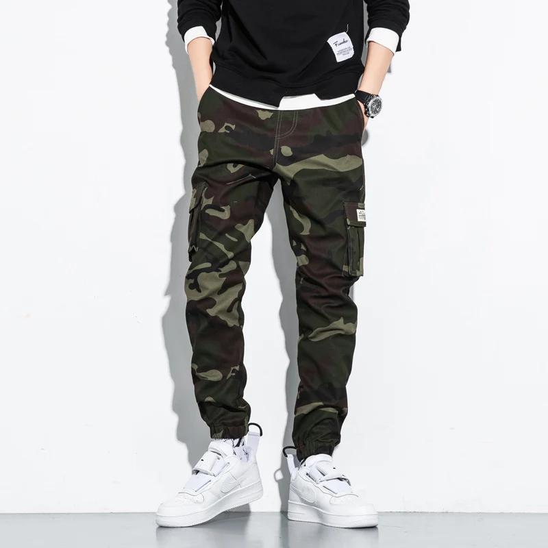 Men Camouflage Jogger Cargo Pants Outdoor Tactical Military Pant Casual Streetwear Pockets Pants Cotton Trouser Big Size 8XL