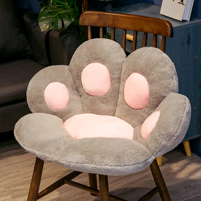 1PC 2 Sizes Soft Paw Pillow Animal Seat Cushion Stuffed Plush Sofa Indoor Floor 