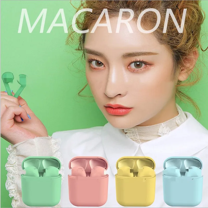 

inpods i12 TWS Bluetooth Headset Macaron Color Wireless Earphone i7s i8 i9 i10 i11 Earbuds for All Smartphone