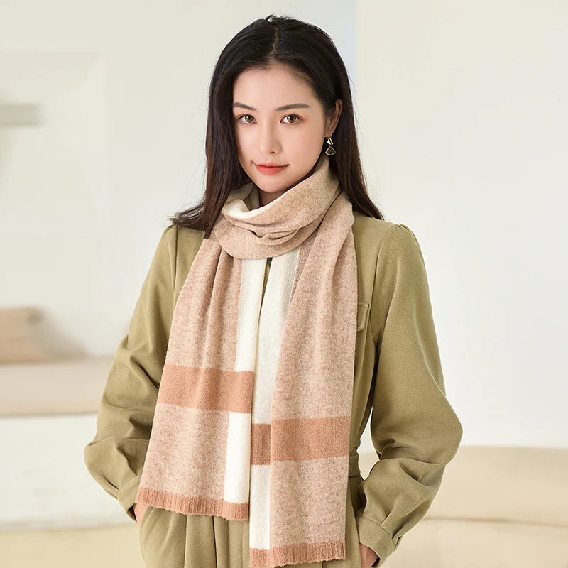 Pure Cashmere Shawl Wrap for Women Knit Cashmere Scarf