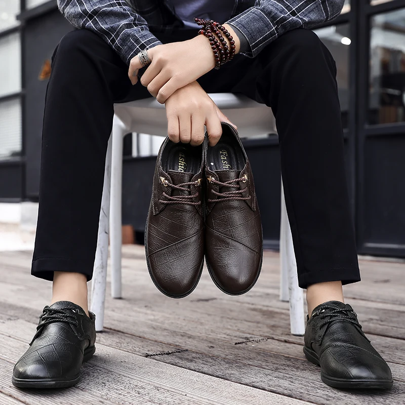 Зимняя обувь; Мужская обувь из натуральной коровьей кожи; sapatos masculino; мужские кроссовки в деловом стиле; мокасины; модная свадебная обувь; VI