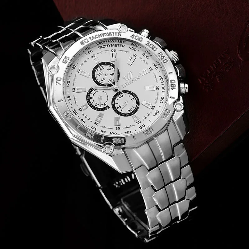 Orlando Orologi Da Uomo Fashion Business Orologi Al Quarzo In Acciaio Inossidabile Orologi Da Uomo Erkek Kol Saati Horloges Mannen Orologio Uomo