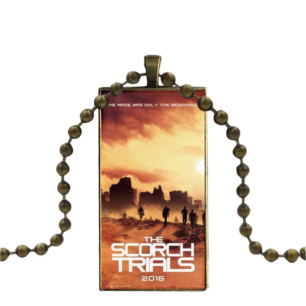 as picture The Maze Runner Scorch Trials модное ожерелье ручной работы Прямоугольник Ожерелье-чокер ювелирные изделия мульти дизайн для женщин свадьбы - Окраска металла: as picture