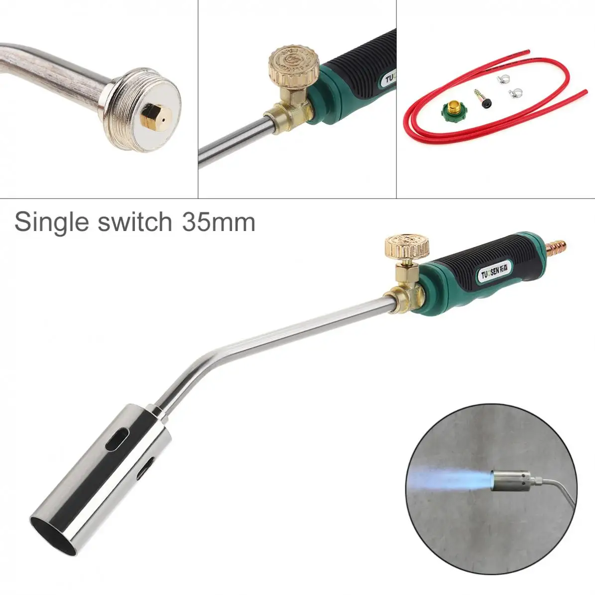 30mm/35mm/50mm  Single Switch Type Liquefied Gas Torch Welding Spitfire-Gun Support Oxygen Acetylene Propane for  Hair Removal