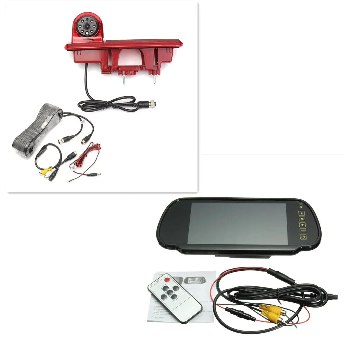 Автомобильная камера заднего вида PAL, задний тормозной светильник, парковочная камера ночного видения для Vauxhall Vivaro Opel Vivaro Renault, дорожное движение - Название цвета: B Camera Monitor